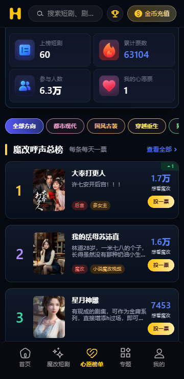 黄果短剧app总榜页